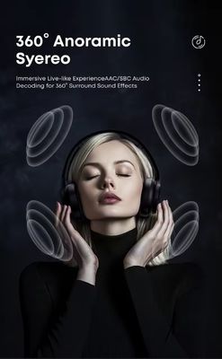 주문 오버헤드 헤드폰 듀 웨이 라디오 LED 배터리 표시기 액세서리 무선 지연 시간 41-50 ms 및 IPX-4 방수 표준 온라인 제품