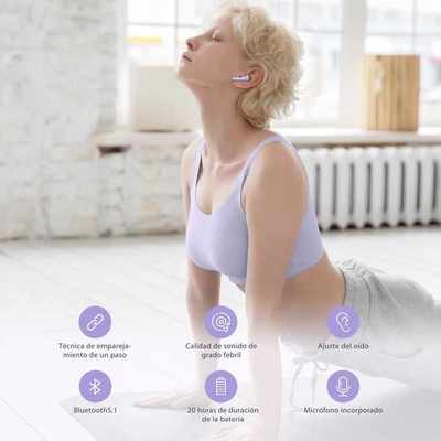 주문 에어폰과 마이크 터치 스크린 에어폰과 마이크 환경 노이즈 캔슬링 ENC 및 360mAh 배터리 용량 온라인 제품
