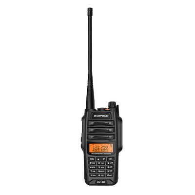 UV-9R UV 듀얼 밴드 방수 및 먼지 검정 야외 워키 토키