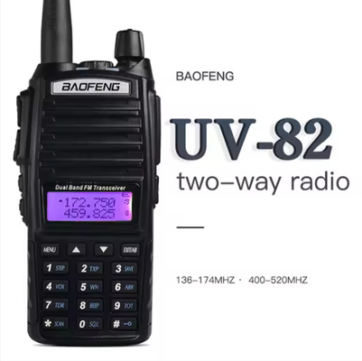 아날로그 2중선 라디오 바오펜 UV-82 듀얼 밴드 사업 2중선 라디오 송신기 16 채널 무선 이어폰