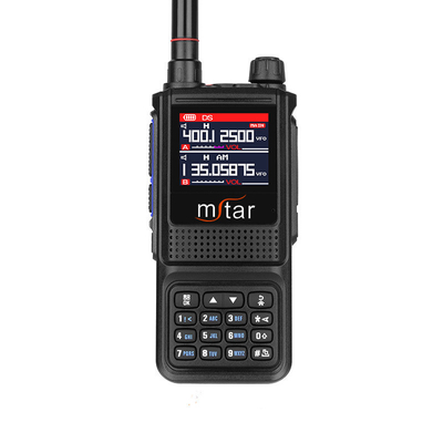 1-8km 휴대용 M-UV7 풀 밴드 비상 현장 2차원 라디오 경보 LCD 화면