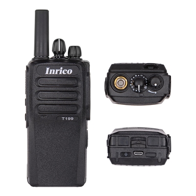 인리코 T199 POC 장거리 쌍방향 라디오 확장 범위 듀얼 전송 통신 네트워크 2G / 3G / 4G / WiFi 성능 및 효율성은 지정되지 않았습니다