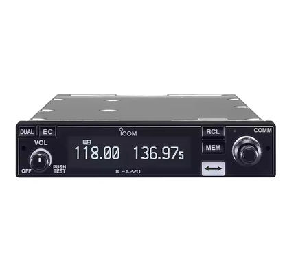 IC-A220E Aviation Band Vehicle Walkie Talkie with 8W Output Power and 0-50km Talk Range IPX4 Water Resistant Mobile Radio